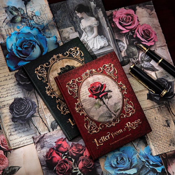 96PCS Letters from roses series material paper