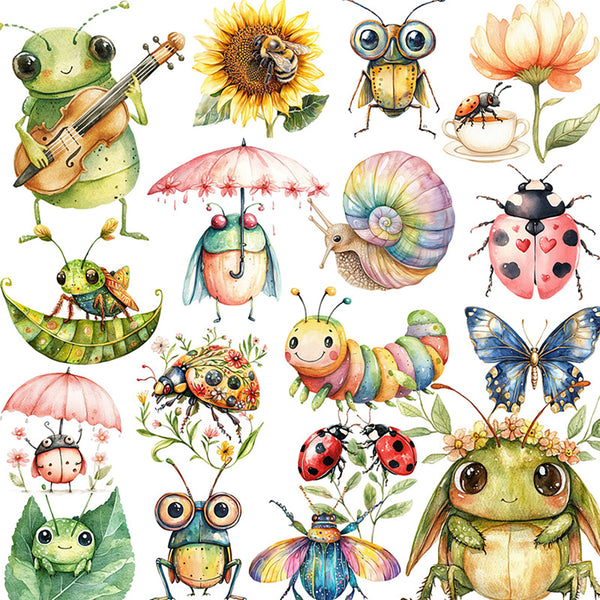 20PCS Cute little insect sticker