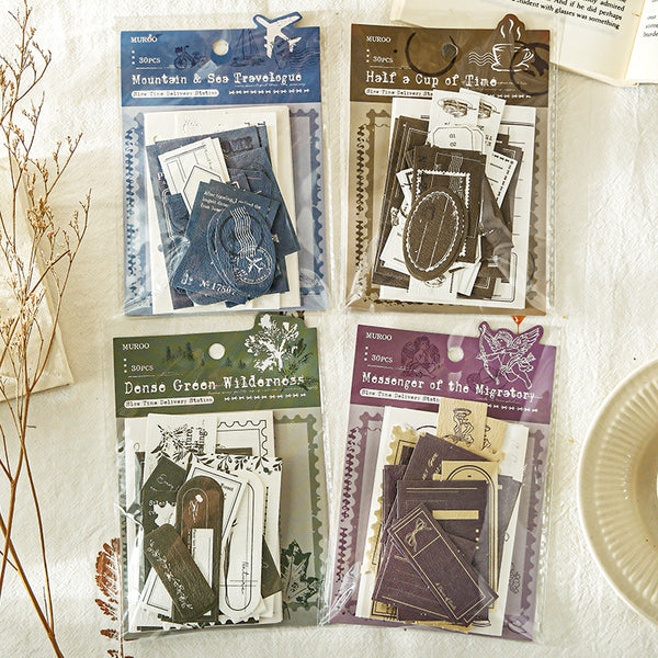 30PCS Time Slow Delivery Station Series note paper