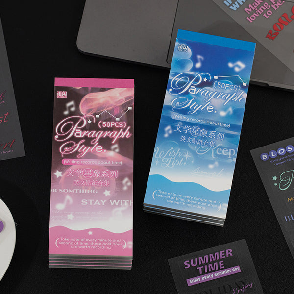 50PCS Literary Astrology series sticker book