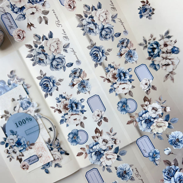 Whole Roll 6cm*3m Elegant rose Die Cutting PET Tape