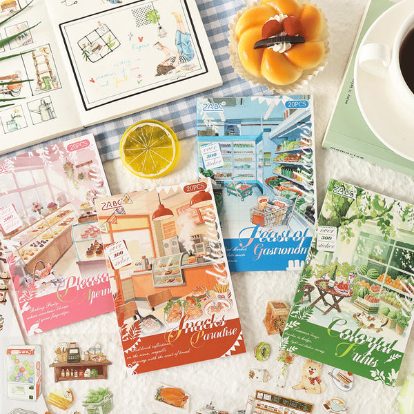 20PCS Delicious Time Series sticker book