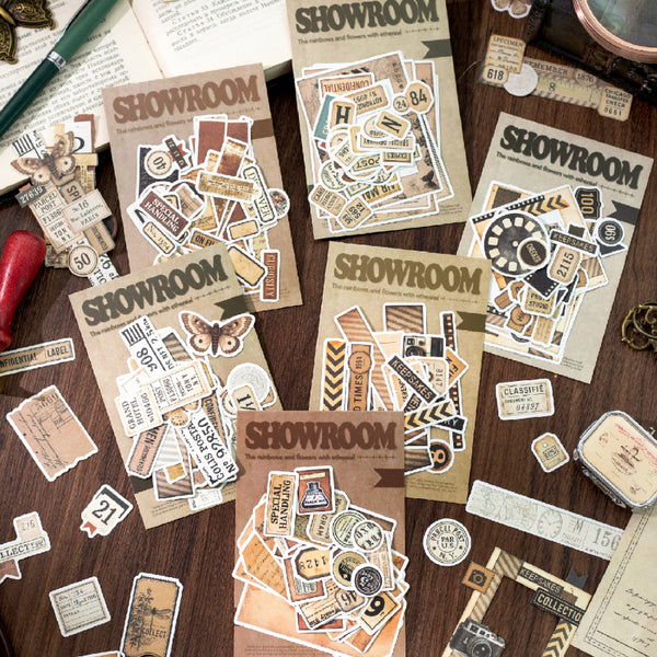 40PCS Collage Exhibition Room series sticker