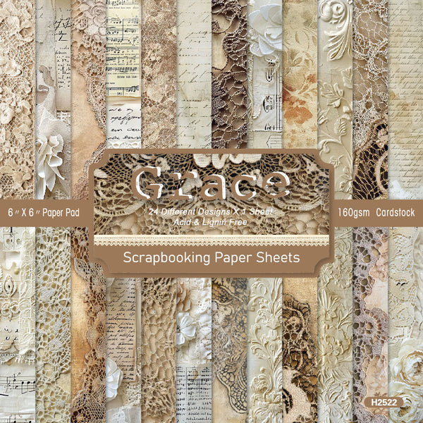 24PCS Grace background paper