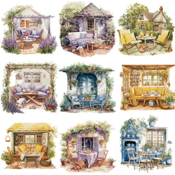 12PCS Cottage sticker