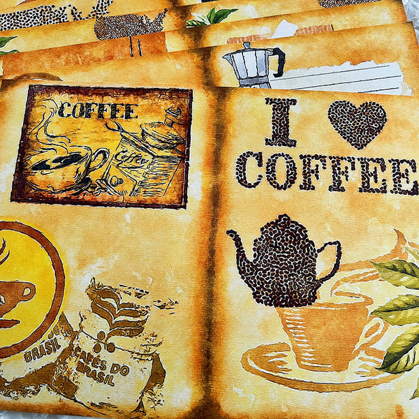 8PCS Coffee bean drink background paper