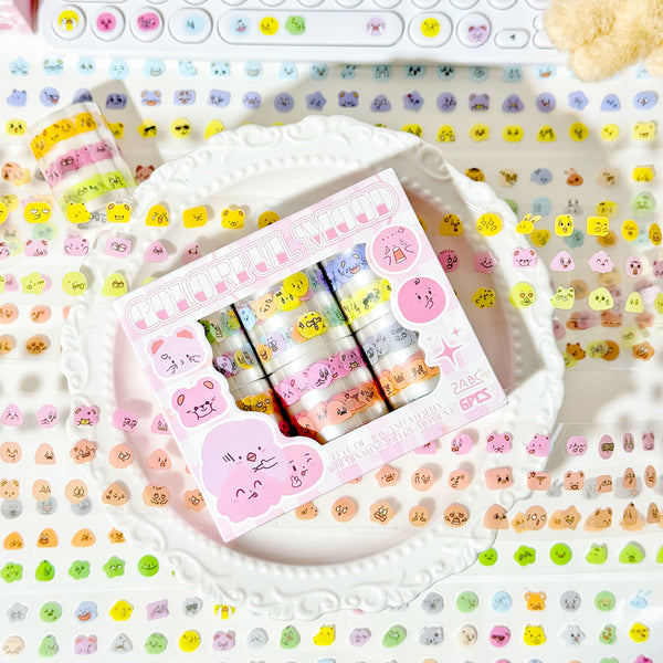 Colorful Mood Series Die Cutting PET Tape Set