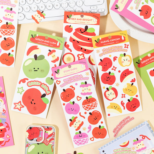 2PCS Little Apple Light series sticker