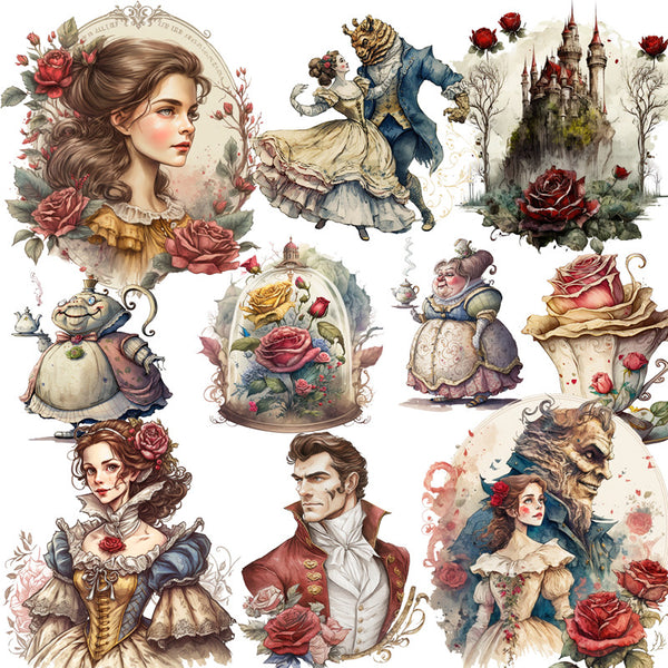 12PCS Beauty and the Beast sticker