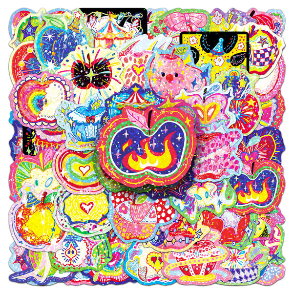 50PCS Energy Apple Sticker