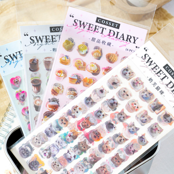 6PCS Sweet house diary series sticker