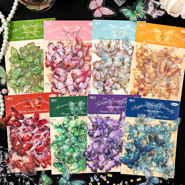40PCS Butterfly fantasy guide series sticker