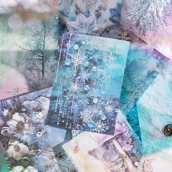 30PCS Dream in the Snow series material paper