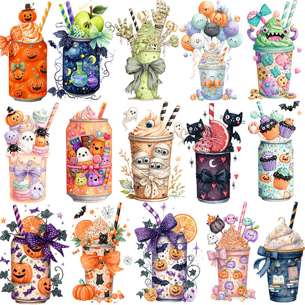 20PCS Halloween drink sticker