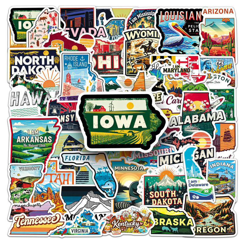 Map Of United States Sticker – LBLYXIR