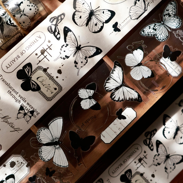 Whole Roll 6cm*5m Butterfly Habitat Die Cutting Washi/PET Tape