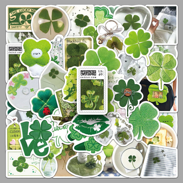 50PCS Four leaf clover Sticker