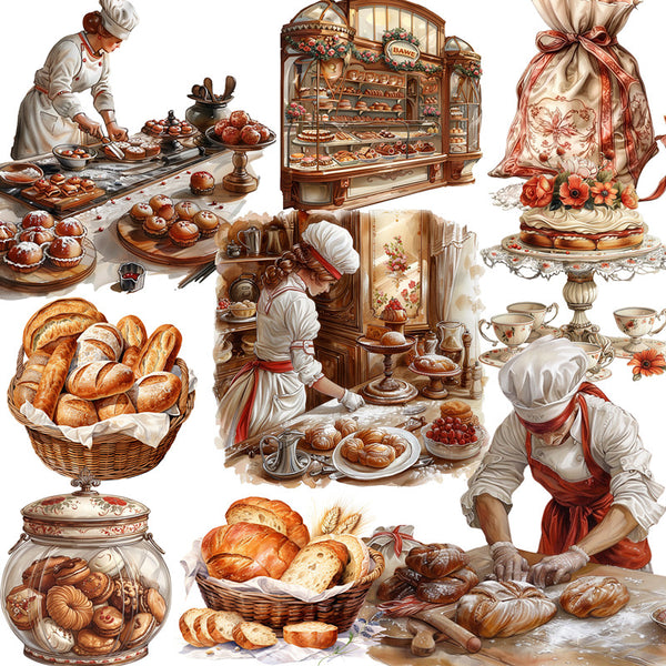 20PCS Vintage bakery sticker