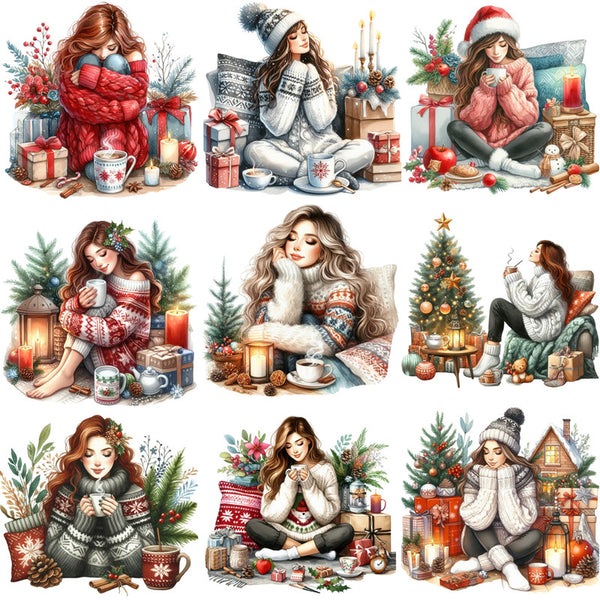 20PCS Christmas tree girl Sticker