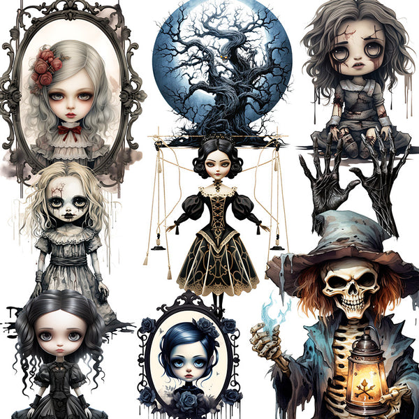 20PCS Dark puppet doll sticker