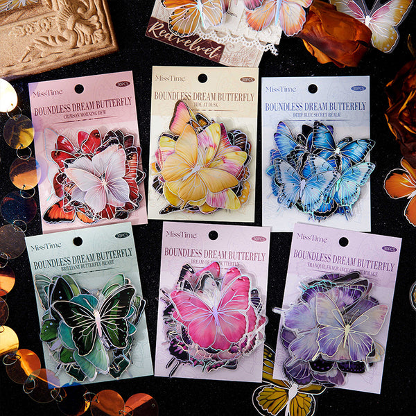 30PCS Unbounded Dream butterfly series sticker