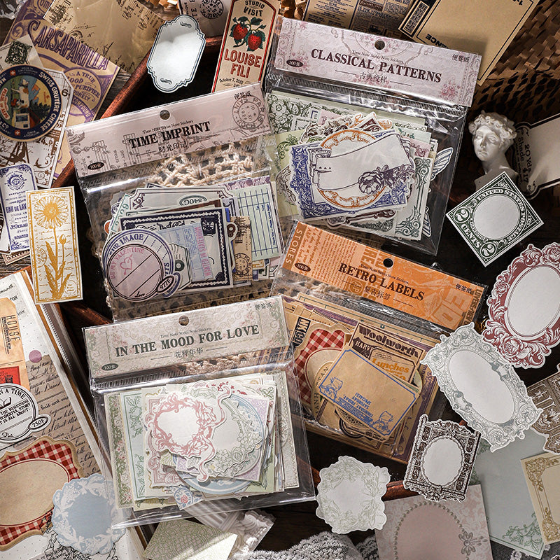 100PCS Time Notes series material paper – LBLYXIR