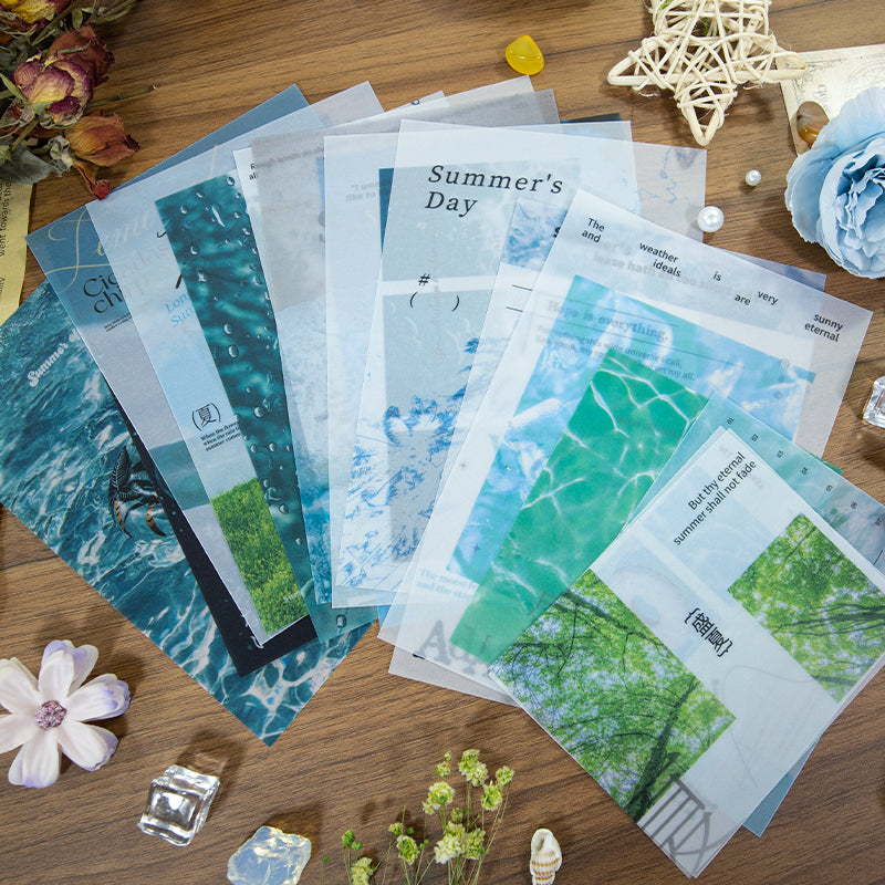 16PCS Summer's fleeting light material paper – LBLYXIR