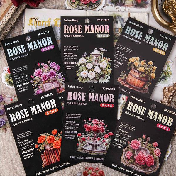 20PCS Rose Manor Series sticker