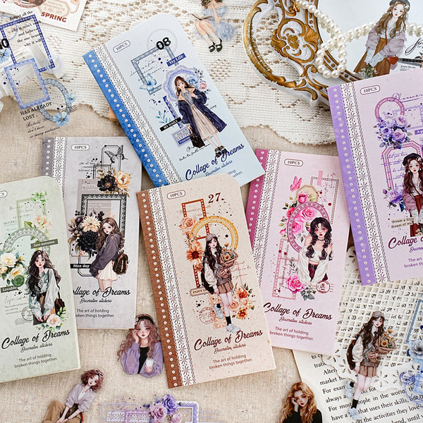 10PCS Romantic Deconstruction Series sticker