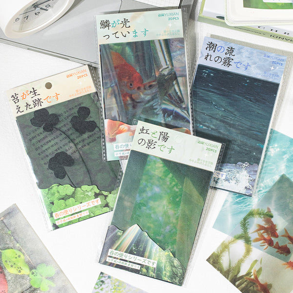 20PCS Spring Tide Letter Series material paper