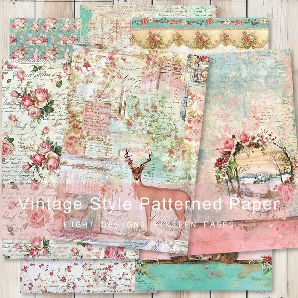 16PCS Christmas Story background paper