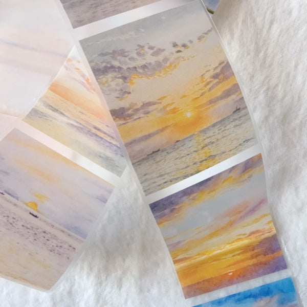 Whole Roll 7cm*5m Sky Color Washi/PET/Fog PET Tape