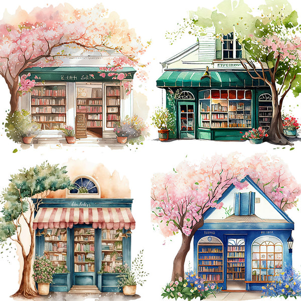 20PCS Spring Bookstore sticker