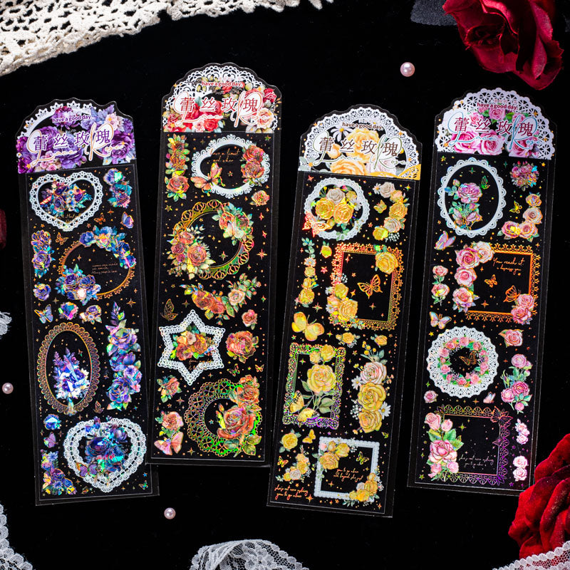 2PCS Lace Rose Series sticker – LBLYXIR