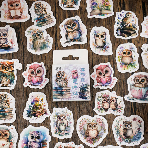 46PCS Owl Magic Society series sticker