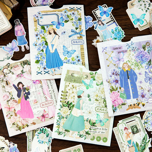 100PCS Yesterday's romance series material paper