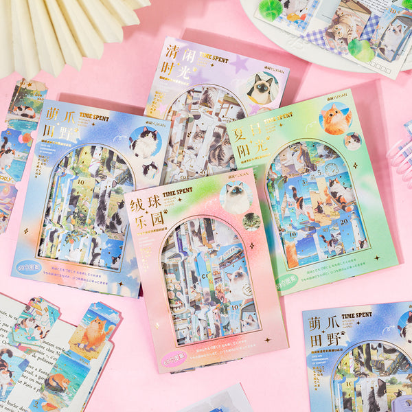 20PCS Cat ticket box series sticker