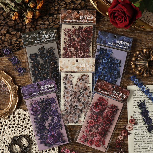 15PCS Flower Art Series sticker