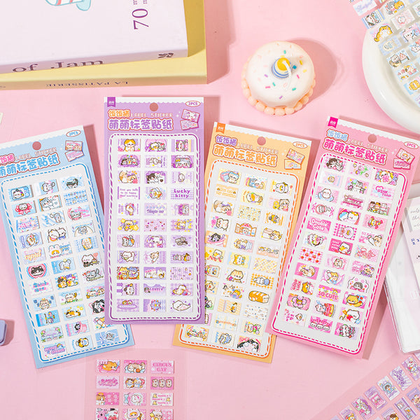 2PCS The cute tag of Cat Series sticker