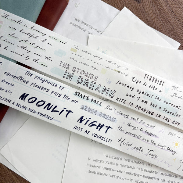 4.5cm*250cm Pale blue time Die Cutting Washi/PET Tape