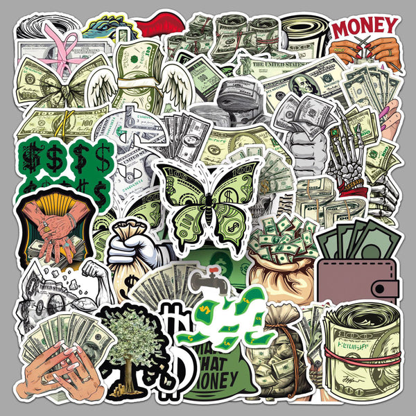 50PCS Currency Sticker