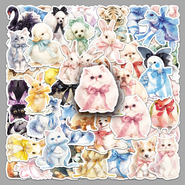 50PCS Soft cute animals Sticker