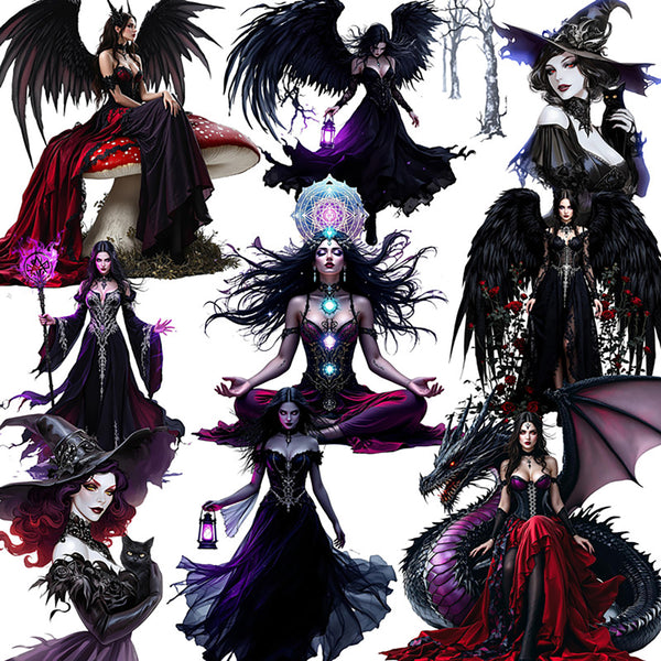 20PCS Dark Devil Girl sticker