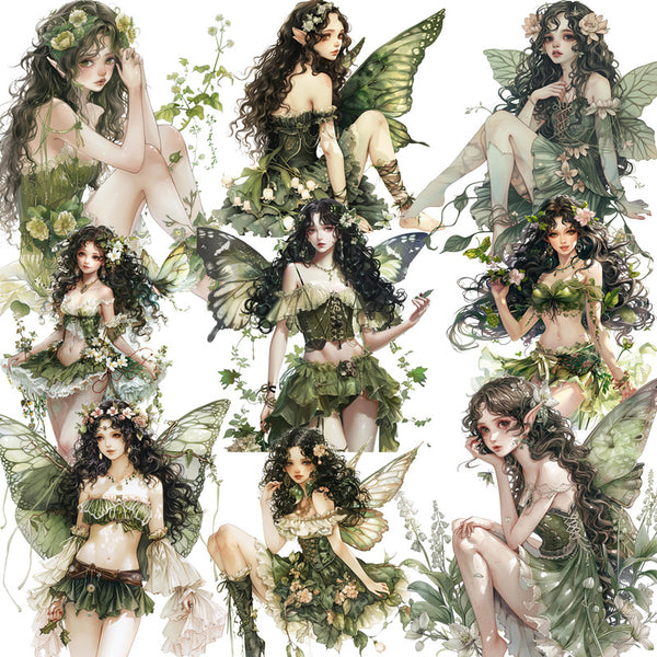 12PCS Forest fairy girl sticker