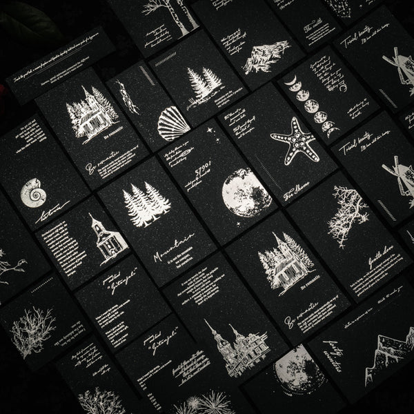 20PCS Poems Hidden in the darkness series material paper