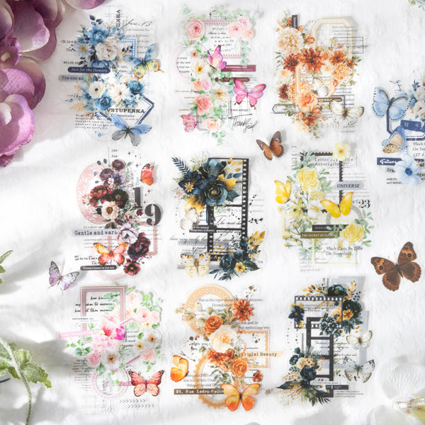 10PCS Blooming summer series sticker