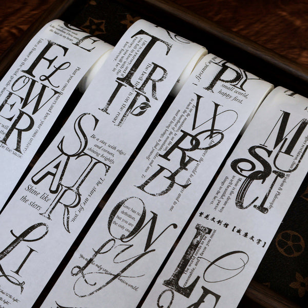 5cm*100cm William's Words Die Cutting Washi/PET Tape