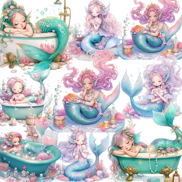 20PCS Mermaid bath sticker