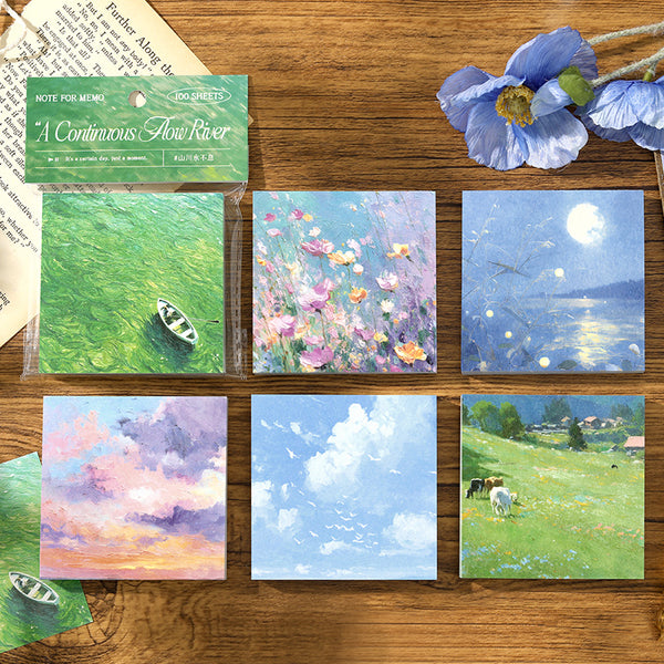 100PCS The Poetry of Nature series note paper