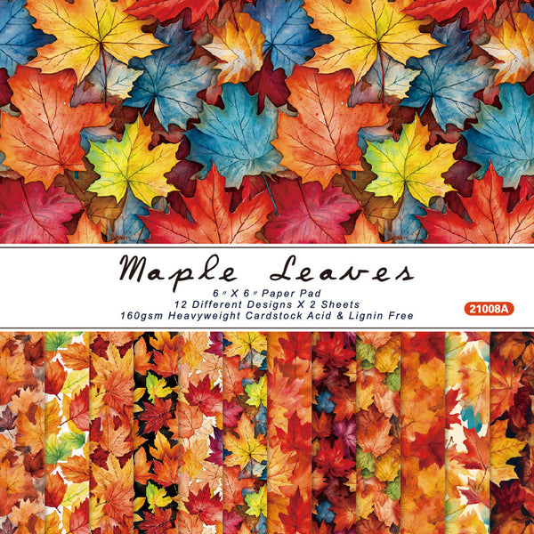 24PCS Maple Leafs background paper